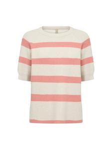 Soyaconcept Пуловер SC-KANITA STRIPE 19 в цвете 94635C ПЕРСИК-РОЗОВЫЙ МЕЛАНЖ ГРЕБЕНОК
