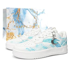 ANTA Свободные, нескользящие, легкие, увеличивающие рост, низкие кроссовки для скейтбординга унисекс небесно-голубого цвета