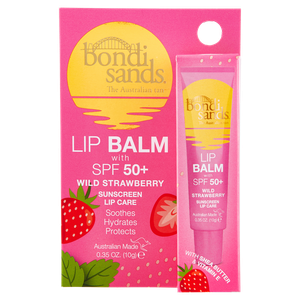 Питательный бальзам для губ с spf50+ лесная земляника, 10 г Bondi Sands