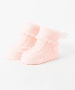 Носки-чашечки с перьевым мотивом (9-12 см) Comme Ca Ism, цвет Pink