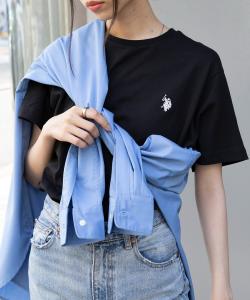 Футболка-поло унисекс с вышивкой «Конь в одну точку», весна/лето 2015 U.S. Polo Assn., цвет Black