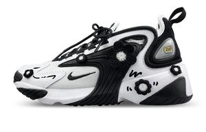 Nike Кроссовки для бега Zoom 2K Shock Absorbers с противоскользящей и износостойкой поверхностью, дышащие, высокие, Unisex, черно-белые