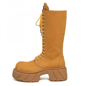 SMFK Сапоги женские, рыже-желтые, выше колена
