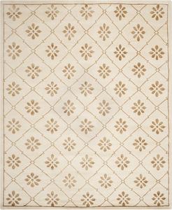 Ковер SAFAVIEH, 244 x 305 см, - коллекция Mosaic - большой - Cream & Light Brown, ручная вязка из шерсти и вискозы, идеально для гостиной, спальни, офиса, столовой (MOS154A)