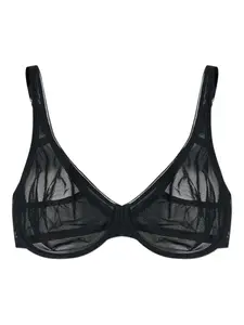 Бюстгальтер с полупрозрачными вставками Hanro, черный