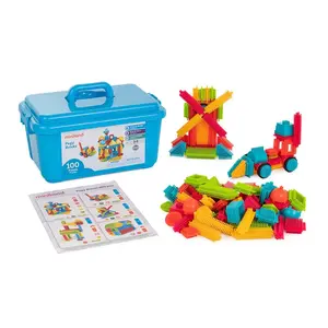 Конструктор Miniland Pey Bricks, 100 штук, мультиколор