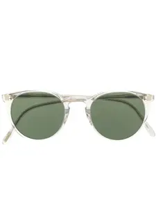 Солнцезащитные очки в круглой оправе Oliver Peoples, серый