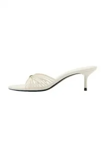 Мюли на каблуках Mango, White