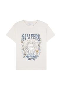 Футболка Scalpers GROOVY SKULL TEE, Ecru/Off-White