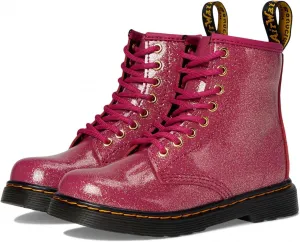 Ботинки Dr. Martens для женщин Maple с молнией и стальным носком для легкой промышленности, фуксия/серебряный/золотой