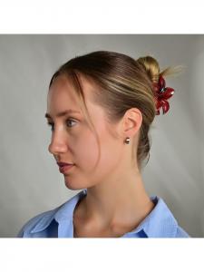 Adeliás Женские серьги - серьги-кольца на шарнирах из нержавеющей стали серебристого цвета