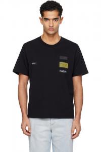 Нашивка с логотипом на футболке Mm6 Maison Margiela, черный