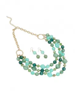 Женское зеленое многослойное ожерелье с изображением морских глубин Sohi, green