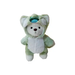 Мягкая игрушка трансформирующийся медведь плюш 40см высота MIC RABBIT, зеленый