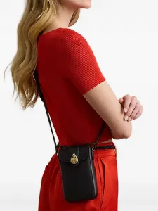 Сумка-кроссбоди из кожи Padlock Lauren Ralph Lauren, черный