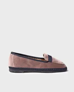 Женские бархатные мокасины на плоской подошве Toni Pons, цвет Topo