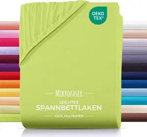 Простыня на резинке из микрофибры 140х200 зеленая Carpe Sonno