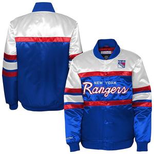 Синяя молодежная куртка New York Rangers на молнии Mitchell & Ness