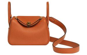 HERMES Сумка Lindy Taurillon Clemence Cow Leather 19 женская 93 Orange