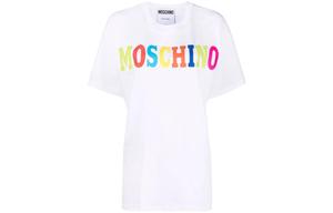 MOSCHINO Футболка с рукавом дроп-шоулд женская белая