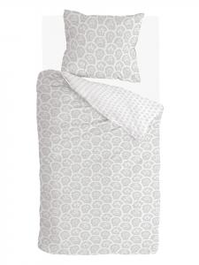 Комплект постельного белья Renforcé "Vintage Memory" белого/светло-серого цвета Walra, 140x220 см