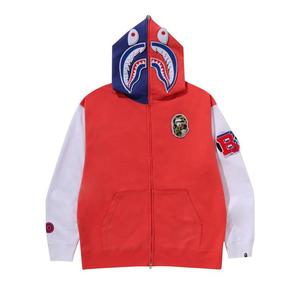 Худи BAPE Shark Full Zip Hoodie Japan 'Red'