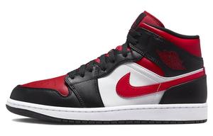 Jordan 1 Mid Белый Черный Красный (2022)