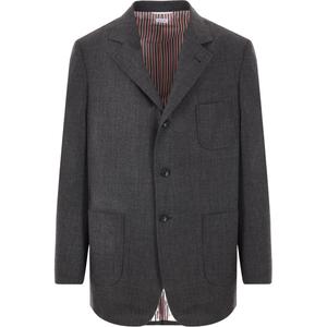 THOM BROWNE Однобортный классический пиджак, Dark Gray