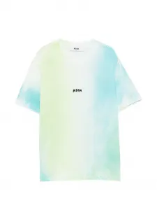 Футболка с тай-дай принтом Msgm Kids, зеленый
