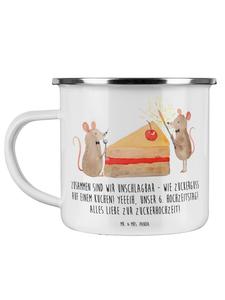 Кружка на 6-ю годовщину свадьбы (сахарная свадьба) с надписью белого цвета Mr. & Mrs. Panda