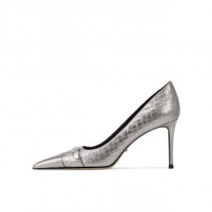 Туфли на тонком каблуке высотой 8 см для женщин Shesrim, Gunmetal