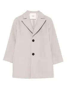 Пальто с лацканами на трех пуговицах MSGM Kids, нейтральный