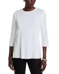 Топ с круглым вырезом и рукавом 3/4 Misook, белый