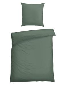 Schiesser Комплект постельного белья из атласа "Элла" темно-зеленого цвета