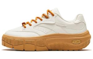 Anta Женские повседневные низкие кроссовки с противоскользящим и износостойким покрытием, белые и коричневый