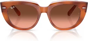 Солнцезащитные очки Ray-Ban RB2286F Doreen с низкой переносицей, Red Havana on Transparent Multicolor/Pink Gradient Brown