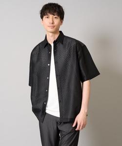 Рубашка с широким силуэтом и жаккардовым узором в горошек Avv, цвет Black