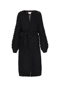 Вязаный кардиган IZIA Boho, черный