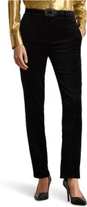 Женские укороченные брюки из эластичного бархата Lauren Ralph Lauren, Black Velvet