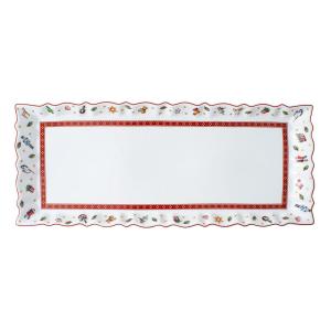 Блюдо Villeroy & Boch Toy's Delight king, 38,5x15,5 см, красный/белый