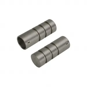 Концевой элемент для карнизной штанги Цилиндр с канавкой 20 мм Liedeco, Nickelfarben