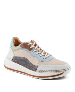 Женские кожаные кроссовки Spring Step BOOKER в стиле ретро со съемными стельками и яркими замшевыми вставками Spring Step, Blush multi
