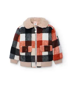 Детская куртка в клетку с отложным воротником Boboli, мультиколор