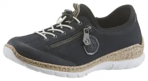 Слипоны Rieker, тапочки, слипоны с внешней молнией, цвет морской волны