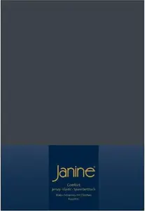 Простыня на резинке Janine Design Elastic Jersey (для кроватей с пружинным блоком) TOPPER 5001 Цвет титан Размер 150x200 см Original Janine