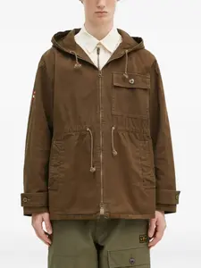 Куртка с капюшоном и принтом Human Made, зеленый