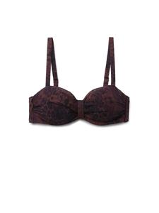 Бикини-топ-футболка CALZEDONIA SHINY SATIN, Mottled Brown