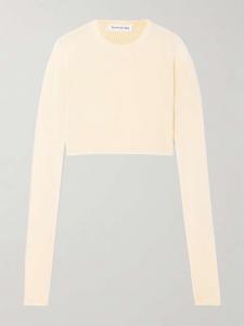 Укороченный трикотажный топ Kazel The Frankie Shop, бежевый