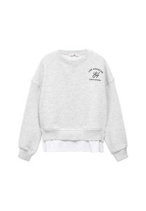 Толстовка Mango Kids KID, Mottled Light Grey