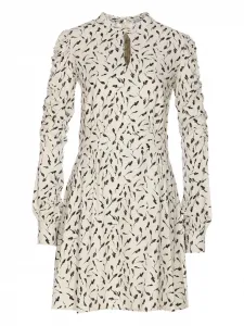 Платье с вырезом и цветочным принтом MAR DE MARGARITAS, нейтральный